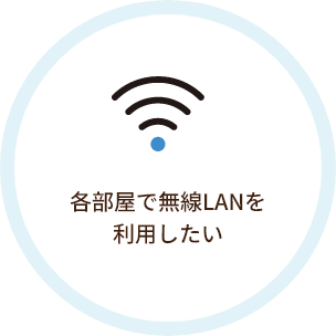 各部屋で無線LANを利用したい